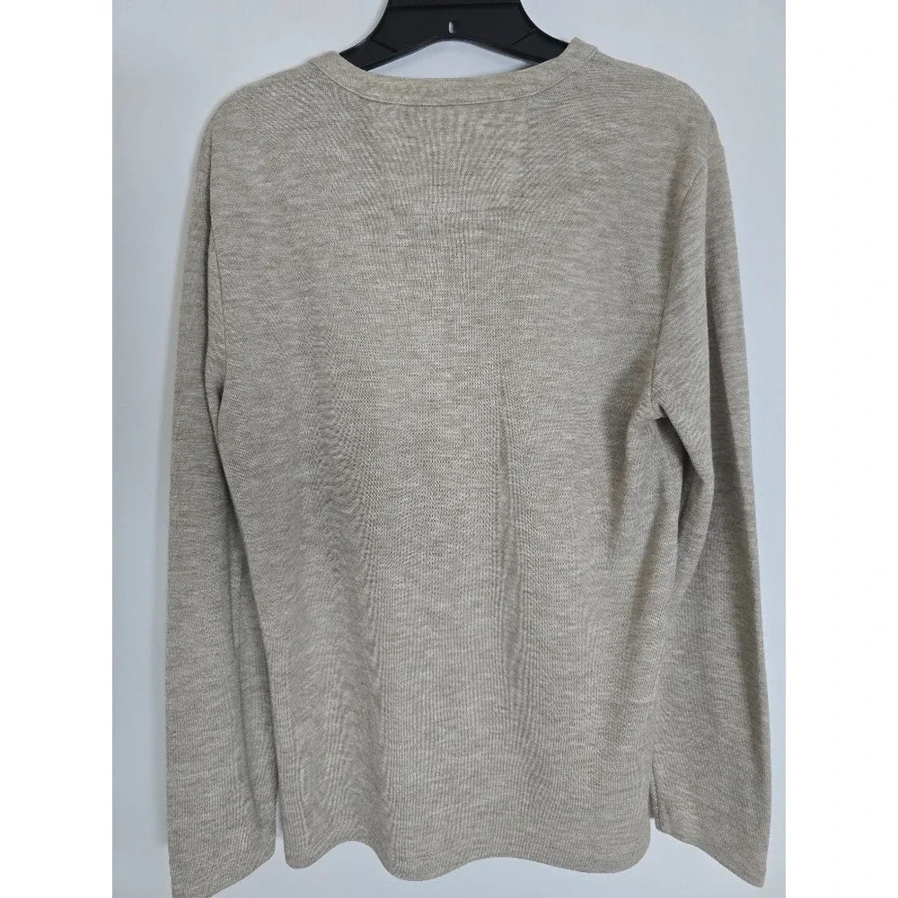 Banana Republic Henley Knit Sweater Beige Men's-Size Medium
